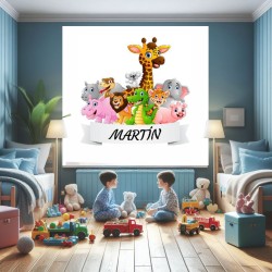 Estores Infantiles Personalizados Animales de la Selva 001
