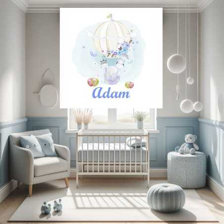 Estores Infantiles Personalizados Globo Niño- Estor infantil Niño Animales- Estor Infantil Cuarto Bebe