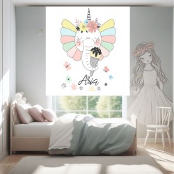 Estores Infantiles Personalizados Elefante Unicornio 02