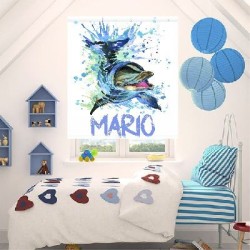 Estores Infantiles Personalizados Animales Delfin- Estor infantil niño Animales
