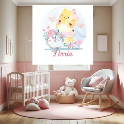 Estores Infantiles Personalizados Bebe Hipo- Estor Infantil Niña Dibujo Animales Hipopotamos. Estor Infantil Bebe
