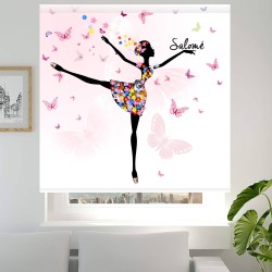 Estores Infantil Personalizados Bailarina 050- Estores Infantiles Niña dibujo Bailarina.- Estores habitacion infantil o Juven