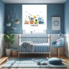 Estores Infantiles Personalizados Tren 001. Unisex- Estores habitación compartida