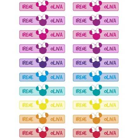 Etiquetas para Ropa Personalizadas Minnie