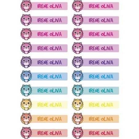 Etiquetas para Ropa Personalizadas Animales Gatito