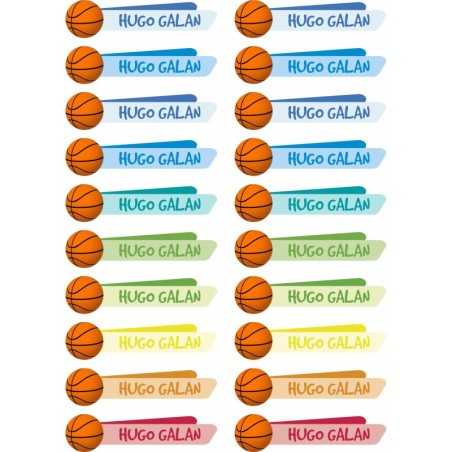 Etiquetas para Ropa Personalizadas Baloncesto