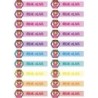 Etiquetas Adhesivas Personalizable objetos Princesas Multicolor ( Pack 50ud)