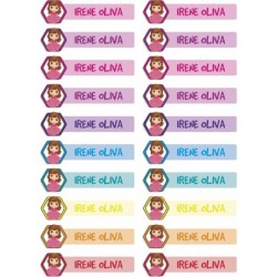  Etiquetas Adhesivas Personalizable objetos Princesas Multicolor ( Pack 50ud)