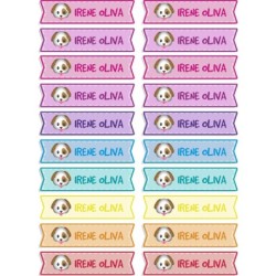  Etiquetas Adhesivas Personalizable objetos Animales Perro Multicolor ( Pack 50ud)
