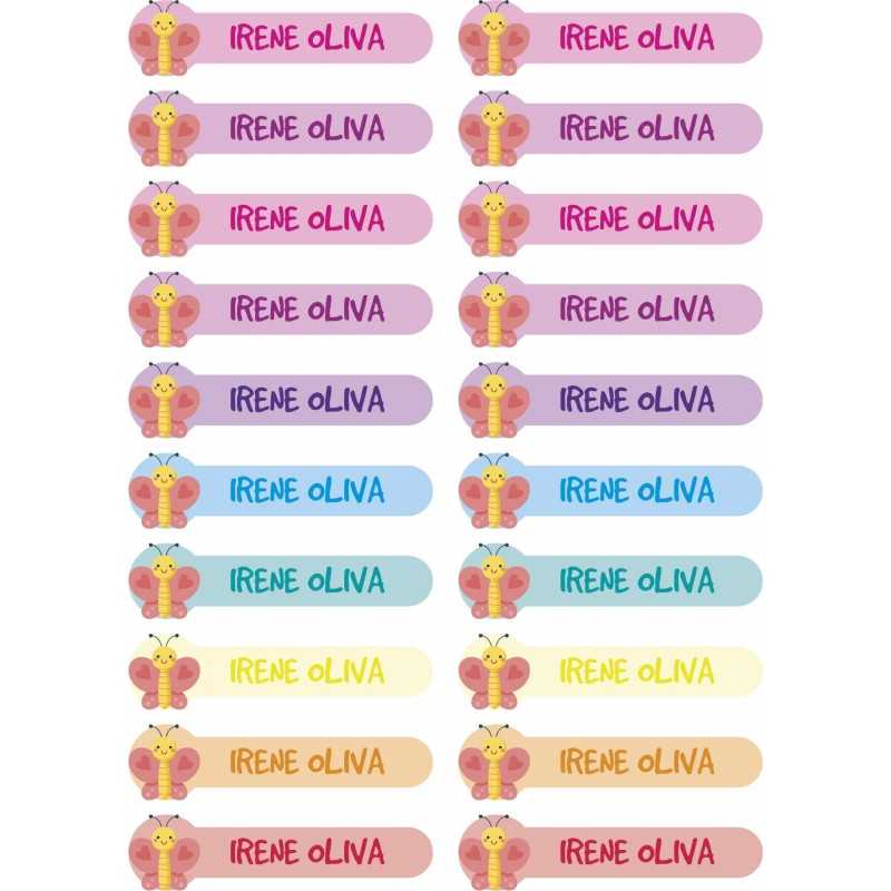 Etiquetas Adhesivas Personalizable objetos Minnie Multicolor ( Pack 50ud)