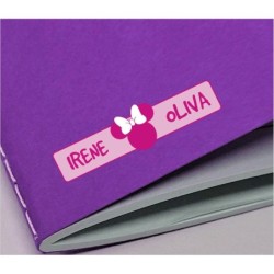  Etiquetas Adhesivas Personalizable objetos Minnie Multicolor ( Pack 50ud)