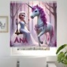  Estor Infantil Frozen y Unicornio Personalizado con Nombre  Estores Iroa