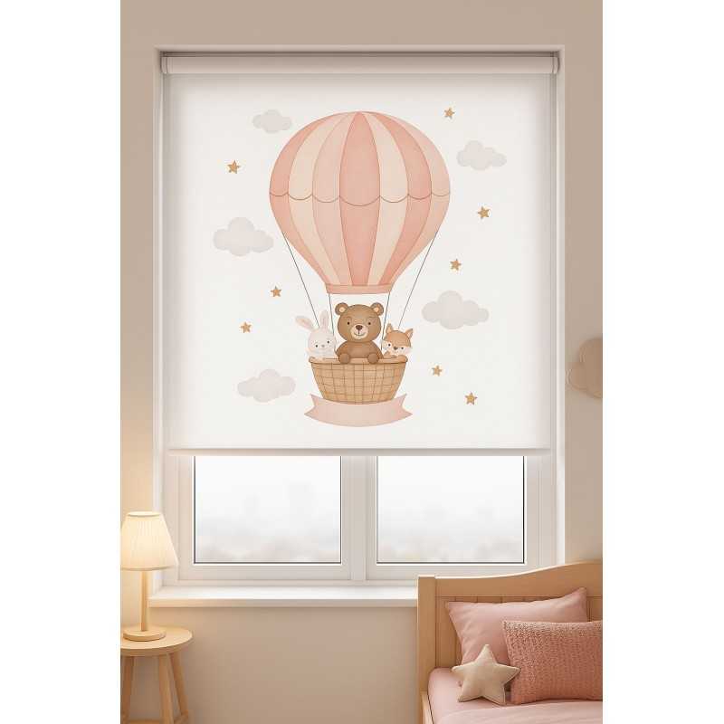 Estores Infantiles Niña de Ositas- Estor enrollable estampado digital infantil . Estores infantiles Osito niña . Estor enroll