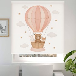 Estores Infantiles Niña de Ositas- Estor enrollable estampado digital infantil . Estores infantiles Osito niña . Estor enroll