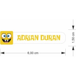 Etiquetas Adhesivas Personalizable objetos Bob 02 ( Pack 50ud)