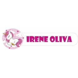 Etiquetas Adhesivas Personalizable objetos Unicornio 02( Pack 50ud)