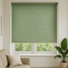 Estor enrollable verde pastel con líneas onduladas Green Flow–