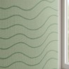 Estor enrollable verde pastel con líneas onduladas Green Flow–