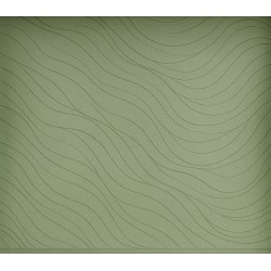 Estor enrollable verde pastel con líneas onduladas Green Flow–