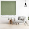 Estor enrollable verde pastel con líneas onduladas Green Flow–