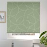 Estor enrollable verde pastel con líneas Green Geometry