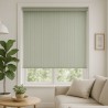 Estor enrollable verde pastel con líneas tipo lino Soft Lines 03