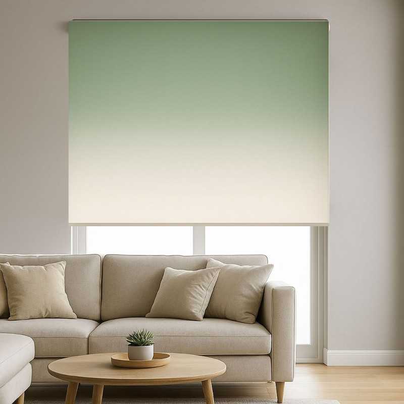 Sage Mist – Estor degradado verde pastel moderno | Estores Iroa