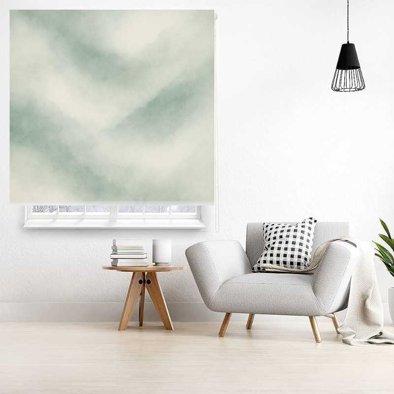 Estor enrollable Acuarela Dimanica 01 Verde Salvia Bruma