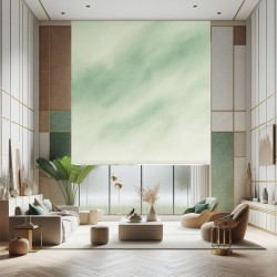 Estor Green Airflow | Acuarela Verde Suave Difuminada | Estores Iroa