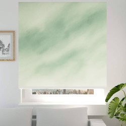 Estor Green Airflow | Acuarela Verde Suave Difuminada | Estores Iroa