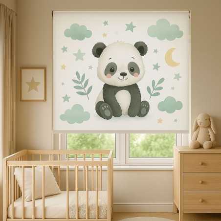 Estor Enrollable Infantil Panda Dreems Clouds Unisex - Decoración Ideal para Habitación Bebe