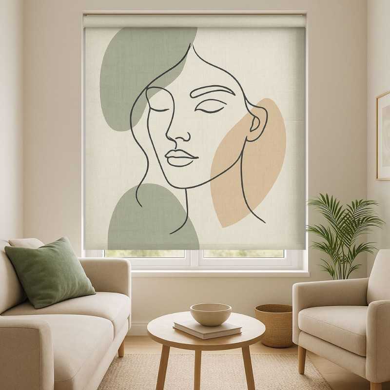 Estor Sage Minimal – Enrollable con Estampación Digital