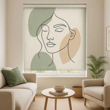 Estor Sage Minimal – Enrollable con Estampación Digital