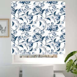 Estores Decorativos Estampado Vintage Blue