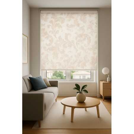 Estor Floral Rosa Empolvado – Moderno y Translucido | Estores Iroa