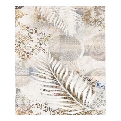 Estor Enrollable Moderno Hojas Beige – Decoración Cocina y Salón