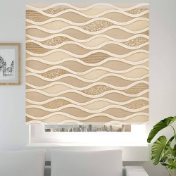 Estor Enrollable Ondas Beige | Moderno y Fabricado en España