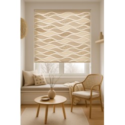 Estor Enrollable Ondas Beige | Moderno y Fabricado en España