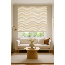 stor Enrollable Líneas Fluidas Beige y Gris | Hecho a Medida en España