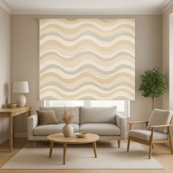 stor Enrollable Líneas Fluidas Beige y Gris | Hecho a Medida en España