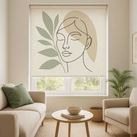 Estor Sage Minimal – Enrollable con Estampación Digital