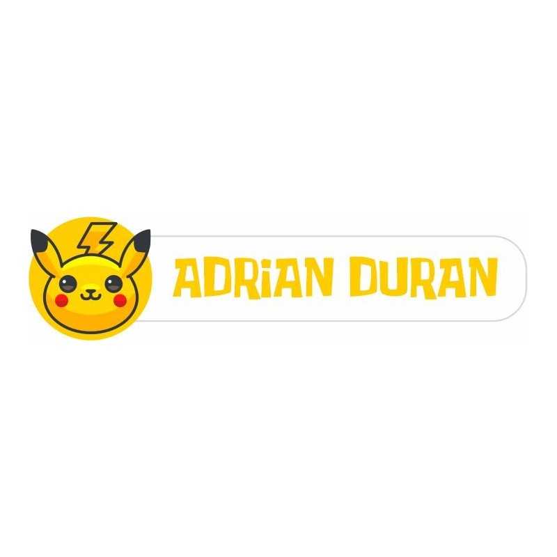 Etiquetas Adhesivas Personalizable objetos Pikachu( Pack 50ud)
