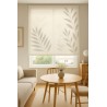 Estor Beige con Hojas Minimalistas | Decoración Natural Moderna | Estores Iroa
