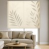 Estor Beige con Hojas Minimalistas | Decoración Natural Moderna | Estores Iroa