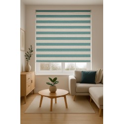 Estor Rayas Verde Agua | Decoración Moderna 2025 | Estores Iroa