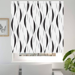 Estor moderno ondas blanco gris negro | Estores Iroa