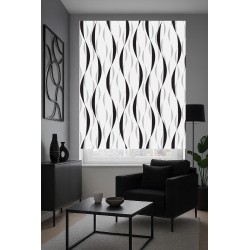 Estor moderno ondas blanco gris negro | Estores Iroa
