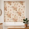 Estor Boho Premium Textura Lino – Floral Terracota a Medida