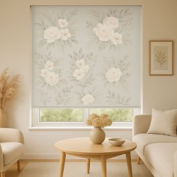 Estor Floral Gris Perla Soft Boho | Estores Iroa