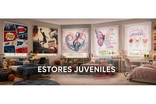 Estores Enrollables Juveniles a Medida | Estores Iroa